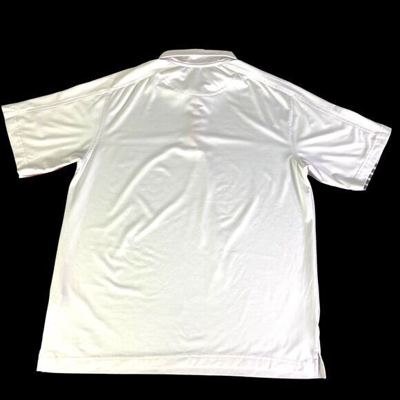 Walter Hagen Men’s Polo Golf Shirt Short Sleeve White Orange Striped Size Medium - Picture 9 of 11